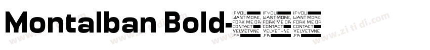 Montalban Bold字体转换